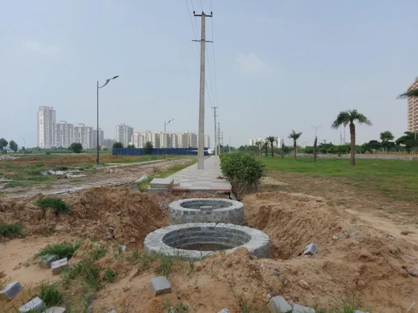 Sewer work completed&  paver tiles fixing